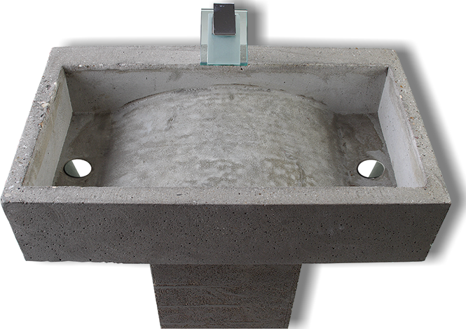 Individuelles Handwaschbecken aus Beton